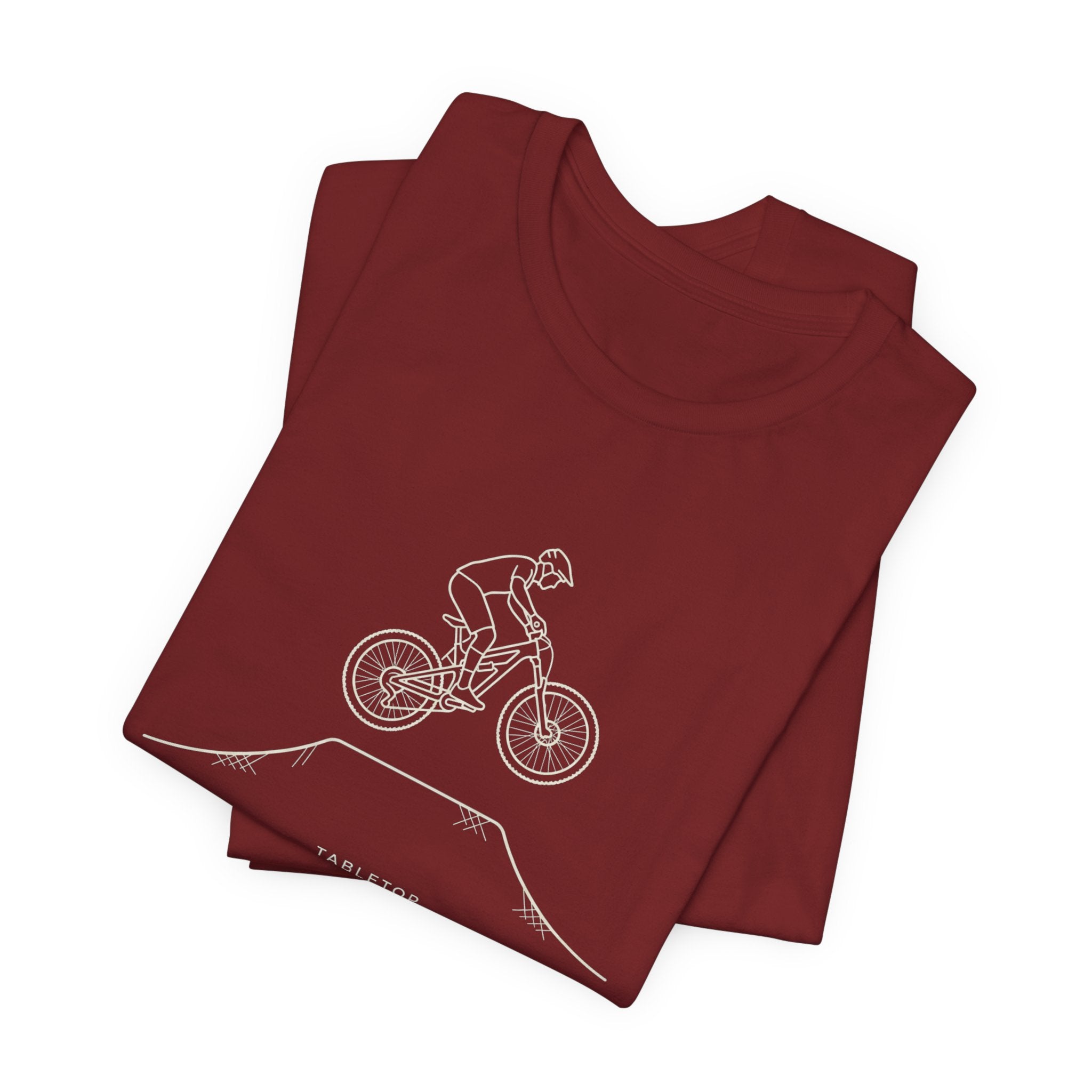 Trail Rider Bicycle Tee — Minimal Mountain Bike Graphic T-Shirt