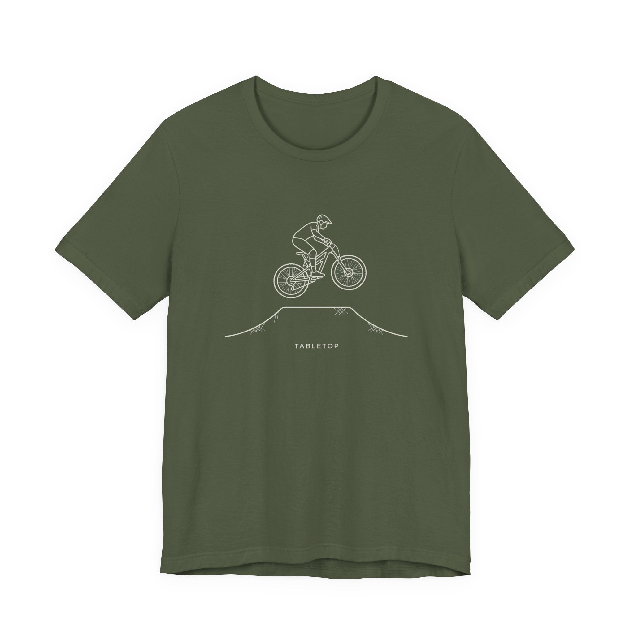Trail Rider Bicycle Tee — Minimal Mountain Bike Graphic T-Shirt