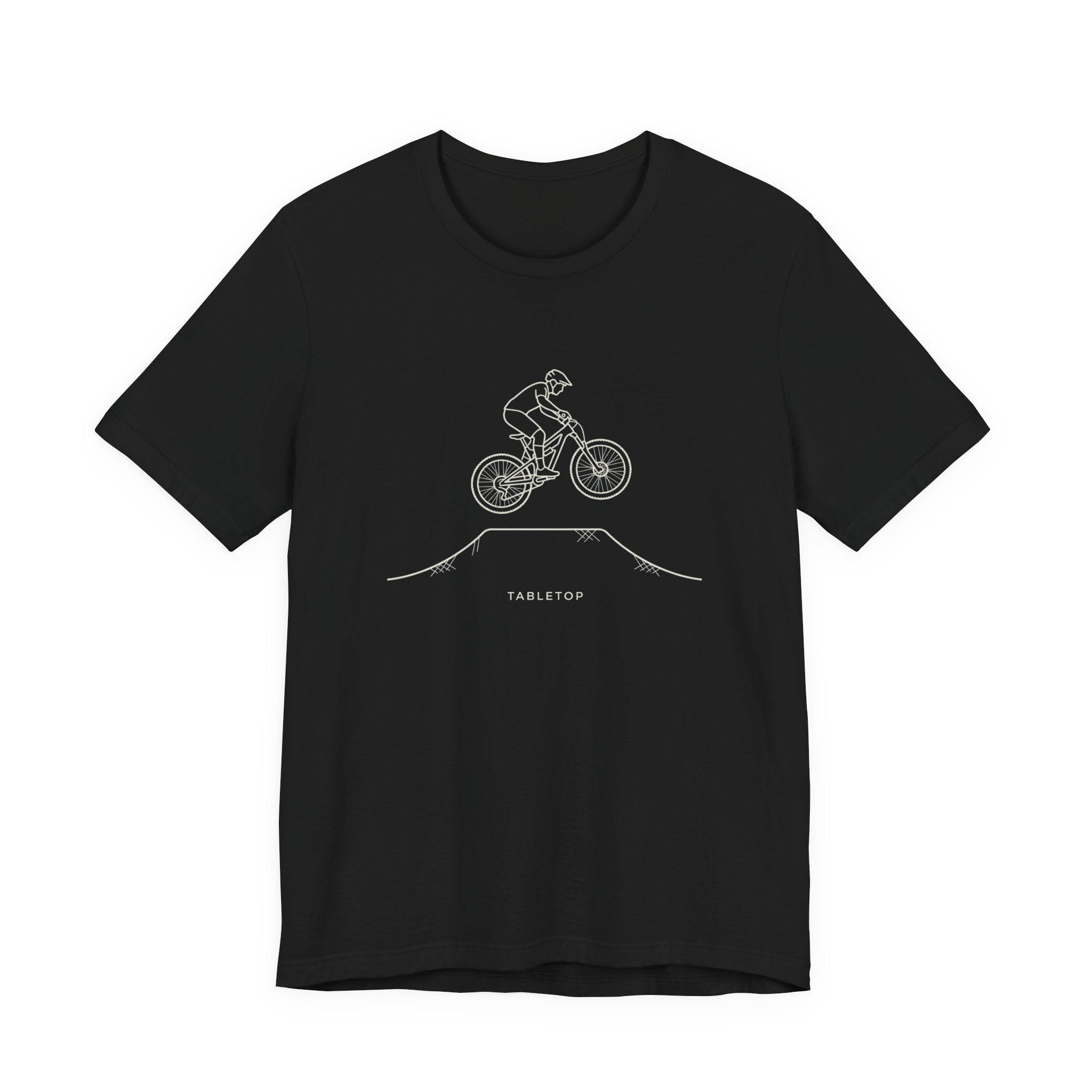 Trail Rider Bicycle Tee — Minimal Mountain Bike Graphic T-Shirt
